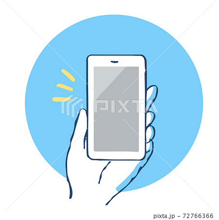 スマートフォンを持つ手 スマートフォンを持つ手 72766366
