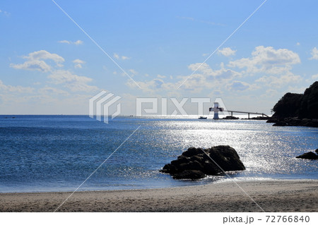 竜串海岸　青い海　冬　（高知県　土佐清水市）	 72766840