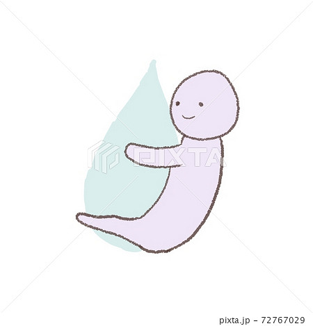 スキンケア ヒアルロン酸 水分のイラスト素材