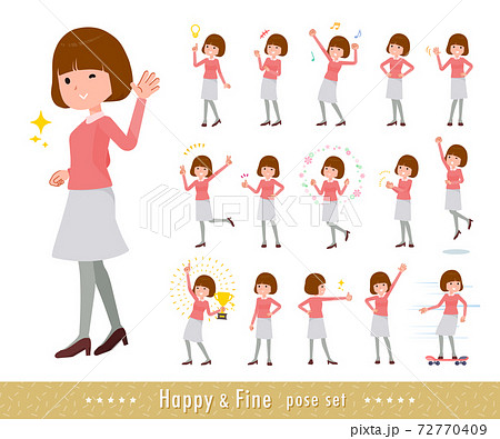 flat type Straight bangs women_Fine 72770409