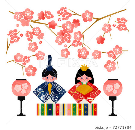 雛祭り ベクター手描きイラスト 雛祭り ベクター手描きイラスト 72771384