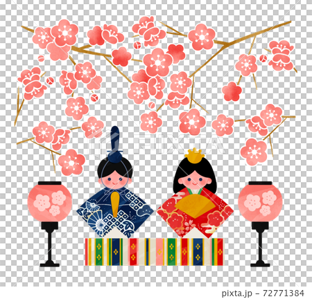 雛祭り ベクター手描きイラスト 雛祭り ベクター手描きイラスト 72771384