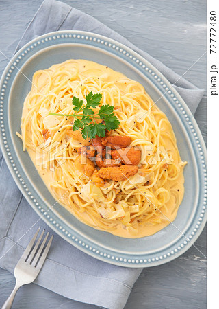 ウニのクリームパスタ 72772480