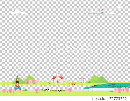 背景にそのまま使える北海道の観光風景(春) 背景にそのまま使える北海道の観光風景(春) 72773732