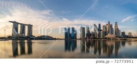 【シンガポール】シンガポールの都市風景 早朝 大パノラマ 【シンガポール】シンガポールの都市風景 早朝 大パノラマ 72773951