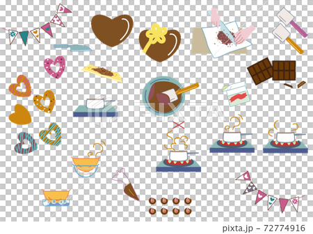 Tools for making sweets, item set illustration 72774916