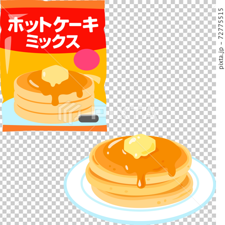 Pancake Mix And Pancakes Stock Illustration