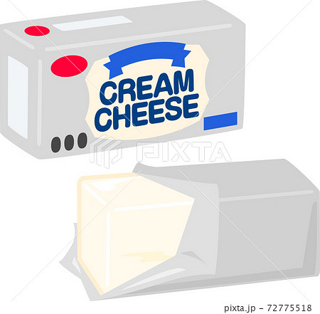 箱入りのクリームチーズのイラスト素材