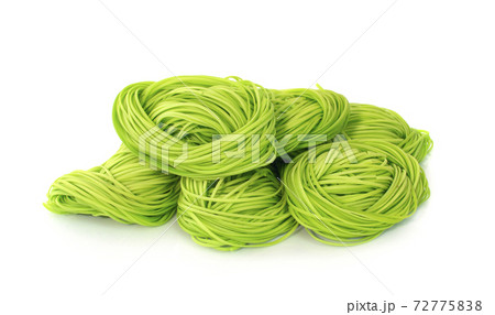 Dry Jade Noodle an isolated on white background. 72775838