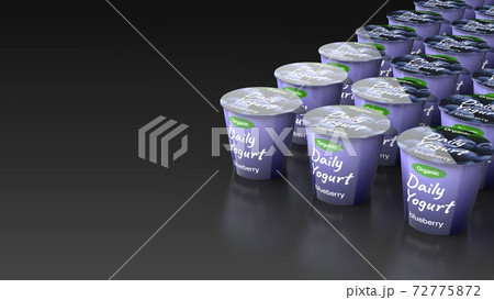 yogurt blueberry black background multiple right yogurt blueberry black background multiple right 72775872