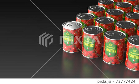 tomato can black background multiple right 3d tomato can black background multiple right 3d 72777424