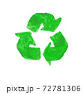 recycle symbol green watercolor isolated on white background 72781306