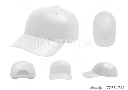 White cap mockup set collection 72781712