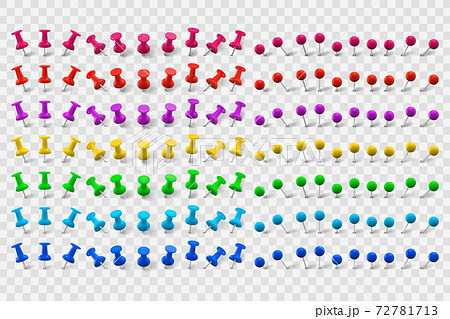 Realistic pins set collection 72781713