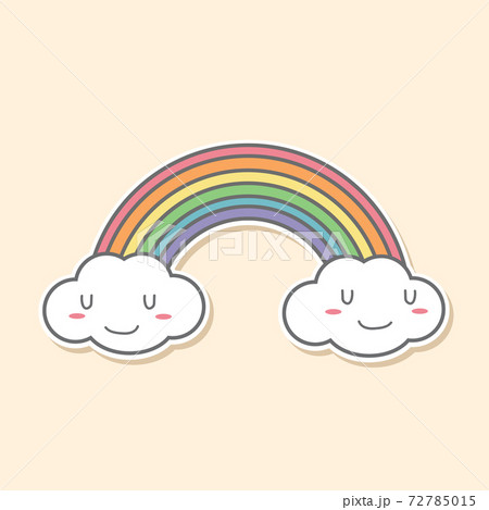 Pastel Rainbow and cloud vector Pastel Rainbow and cloud vector 72785015