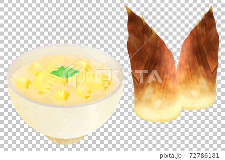 たけのこご飯のイラスト素材