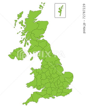 イギリスの地図です のイラスト素材