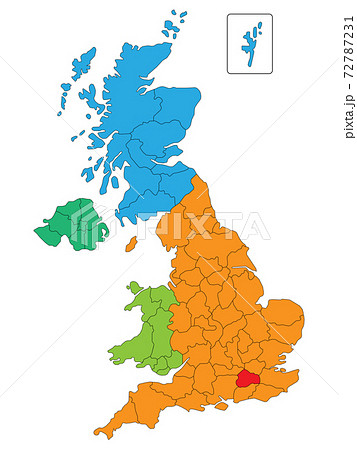 イギリスの地図です のイラスト素材