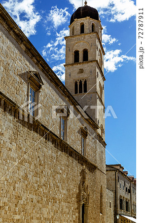 Dubrovnik City Bell Tower on Stradun, Croatia 72787911