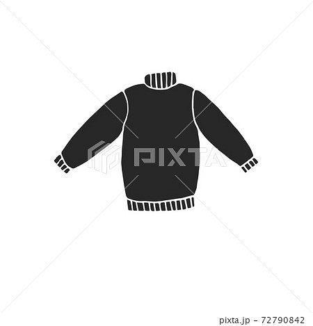 Vector hand drawn doodle sketch black sweater Vector hand drawn doodle sketch black sweater 72790842