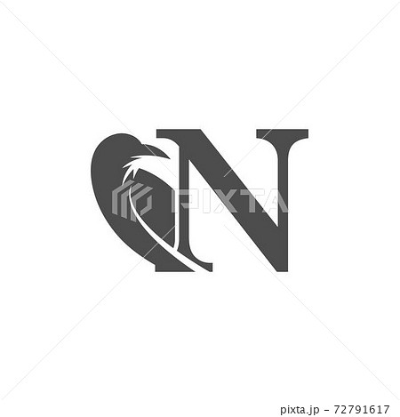 Letter N and crow combination icon logo design 72791617