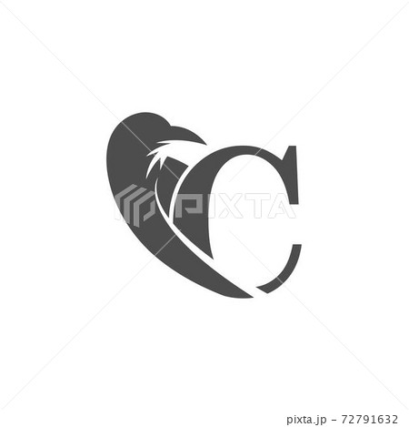 Letter C and crow combination icon logo design 72791632