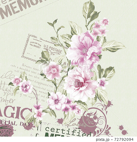 透明水彩 水彩画 花 72792094