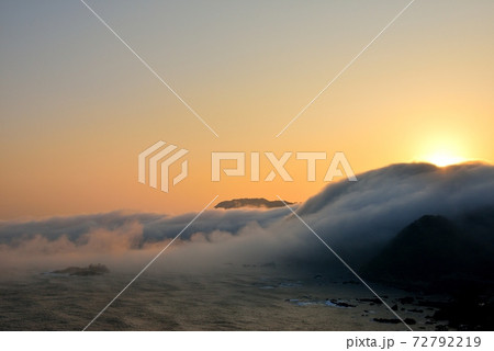 日和山海岸の川霧 日和山海岸の川霧 72792219
