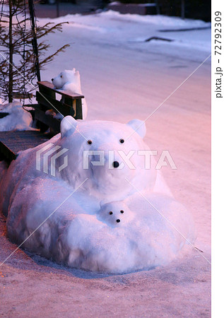 雪のクマ 雪のクマ 72792309