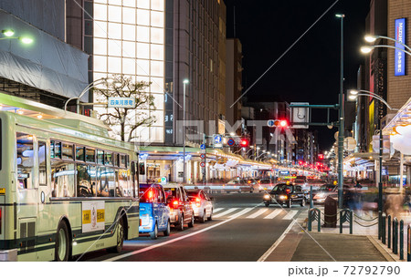 京都　四条河原町　夜景 72792790