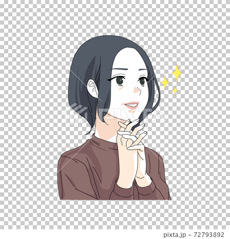 感動する40代女性 72793892