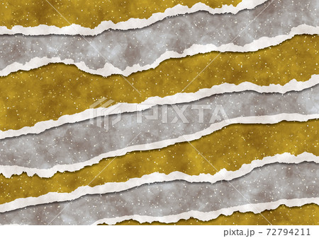 破けた金紙と銀紙を重ねた背景 破けた金紙と銀紙を重ねた背景 72794211
