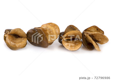 Fried Broad Beans isolated on a white background 72796986