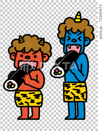 Demon and Ehomaki Illustration Demon and Ehomaki Illustration 72800473