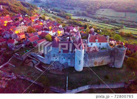 Night view of old fortress de Chateauneuf Night view of old fortress de Chateauneuf 72800765