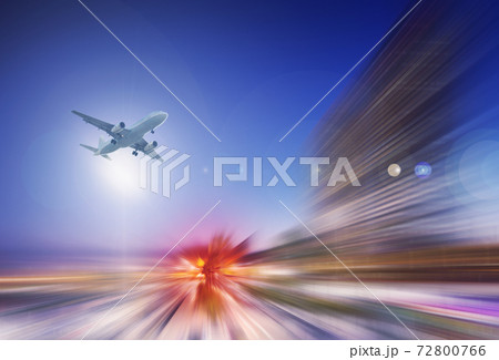 Airplane with blur abstract background Airplane with blur abstract background 72800766
