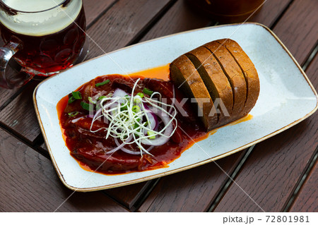Baked sausages on beer Baked sausages on beer 72801981