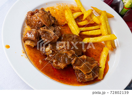 Oxtail in sauce - Rabo de toro. Spanish dish 72802139