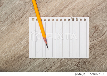 clean white sheet with pencil 72802403