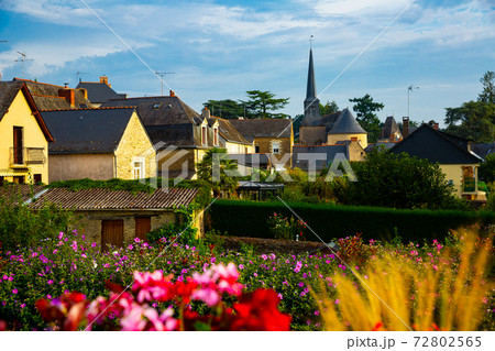 View of houses and church of Grez-Neuville View of houses and church of Grez-Neuville 72802565