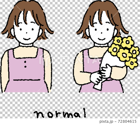 Children's simple touch girl and pose set 72804615