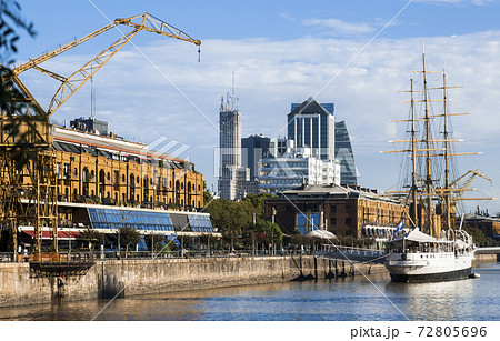 View of port and district Puerto Madero, Buenos Aires View of port and district Puerto Madero, Buenos Aires 72805696