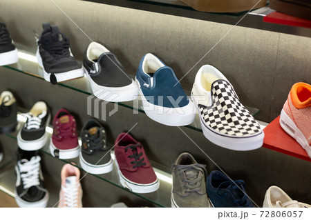 Fashion male sneakers on shelves Fashion male sneakers on shelves 72806057