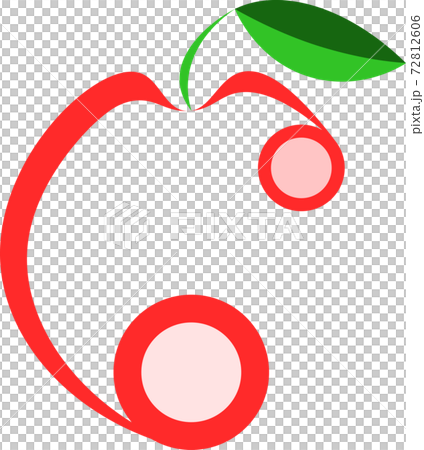 リンゴ デザイン アイコン イラストのイラスト素材