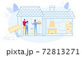 Realtor Showing Interior of House to New Ownership 72813271