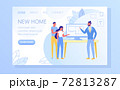 Real Estate Agency Flat Vector Web Banner Template 72813287