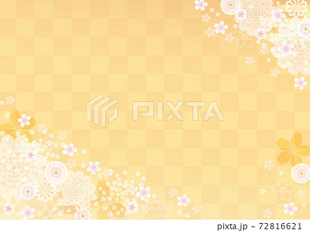 背景素材-和柄桜5 72816621