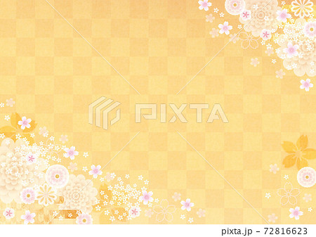 背景素材 和柄桜8テクのイラスト素材