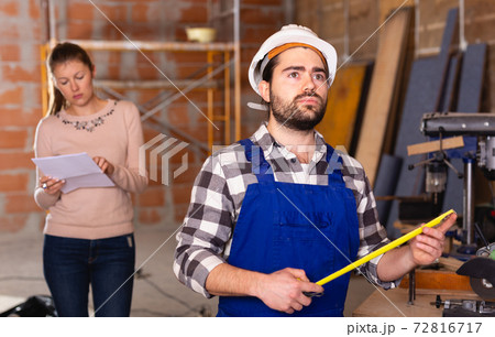 Foreman unpleasantly surprised by the work of the builders Foreman unpleasantly surprised by the work of the builders 72816717