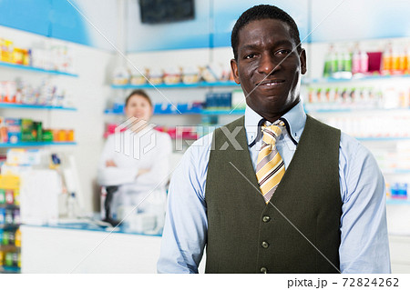 African American customer in pharmacy African American customer in pharmacy 72824262